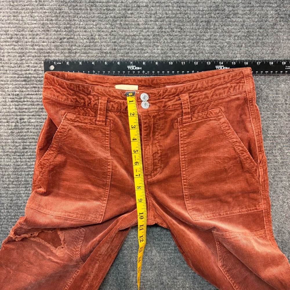 Pilcro The Wanderer Corduroy Utility Pants 29 Rust Orange Distressed Carpenter - Picture 8 of 12